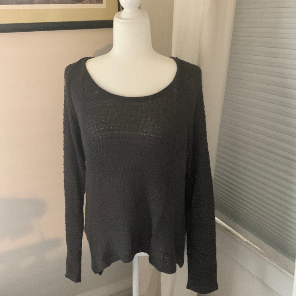 Grey Helmut Lang asymmetrical sweater